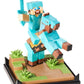 Minecraft Figura Diorama Diamond Armor Steve y Caballo 18 cm
