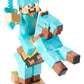 Minecraft Figura Diorama Diamond Armor Steve y Caballo 18 cm