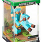 Minecraft Figura Diorama Diamond Armor Steve y Caballo 18 cm