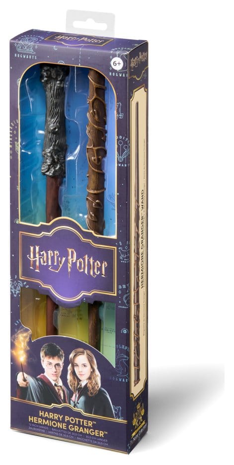 Harry Potter Réplica Juego de Rol Set de 2 Varitas Harry Potter & Hermione Granger 31 cm