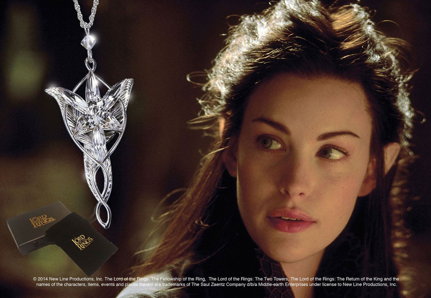 El Señor de los Anillos Colgante Arwen´s Evenstar (bañado en plata)
