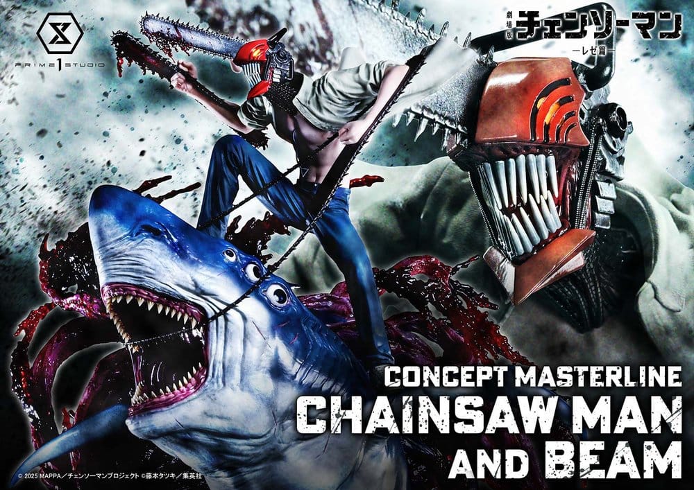 Chainsaw Man Concept Masterline Series Estatua 1/6 Chainsaw Man & Beam 73 cm