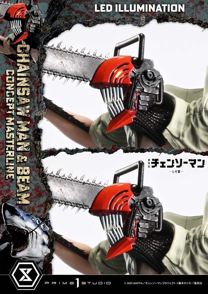 Chainsaw Man Concept Masterline Series Estatua 1/6 Chainsaw Man & Beam 73 cm