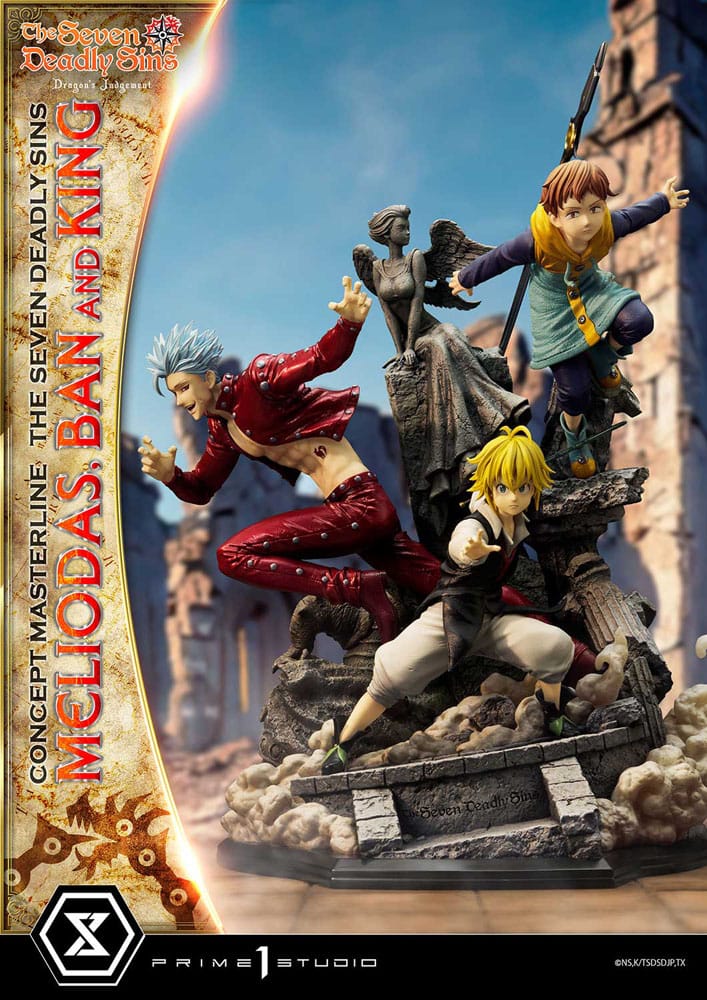 Seven Deadly Sins Concept Masterline Series Estatua Meliodas, Ban and King 55 cm