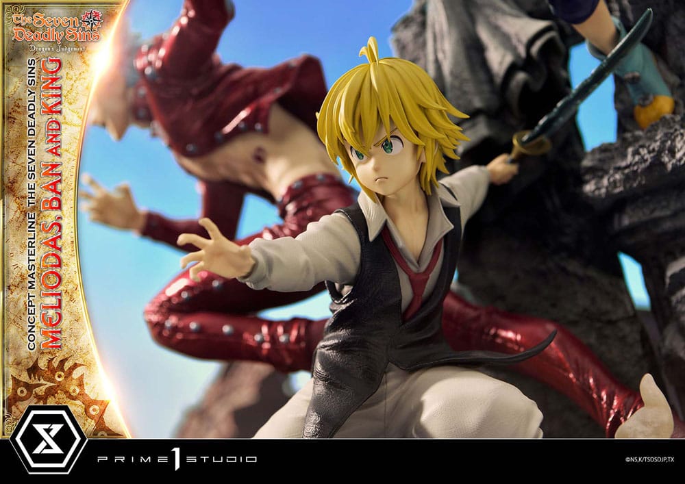 Seven Deadly Sins Concept Masterline Series Estatua Meliodas, Ban and King 55 cm