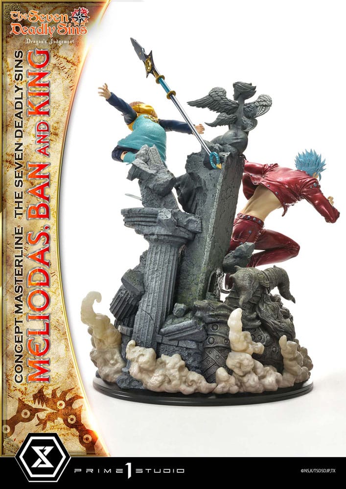 Seven Deadly Sins Concept Masterline Series Estatua Meliodas, Ban and King 55 cm