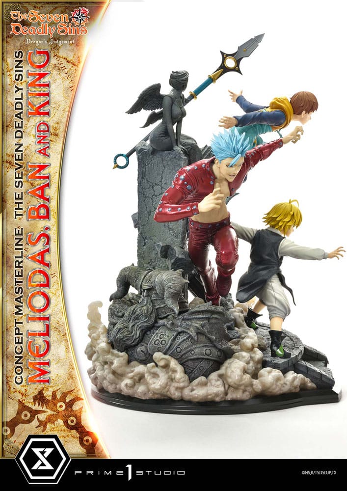 Seven Deadly Sins Concept Masterline Series Estatua Meliodas, Ban and King 55 cm