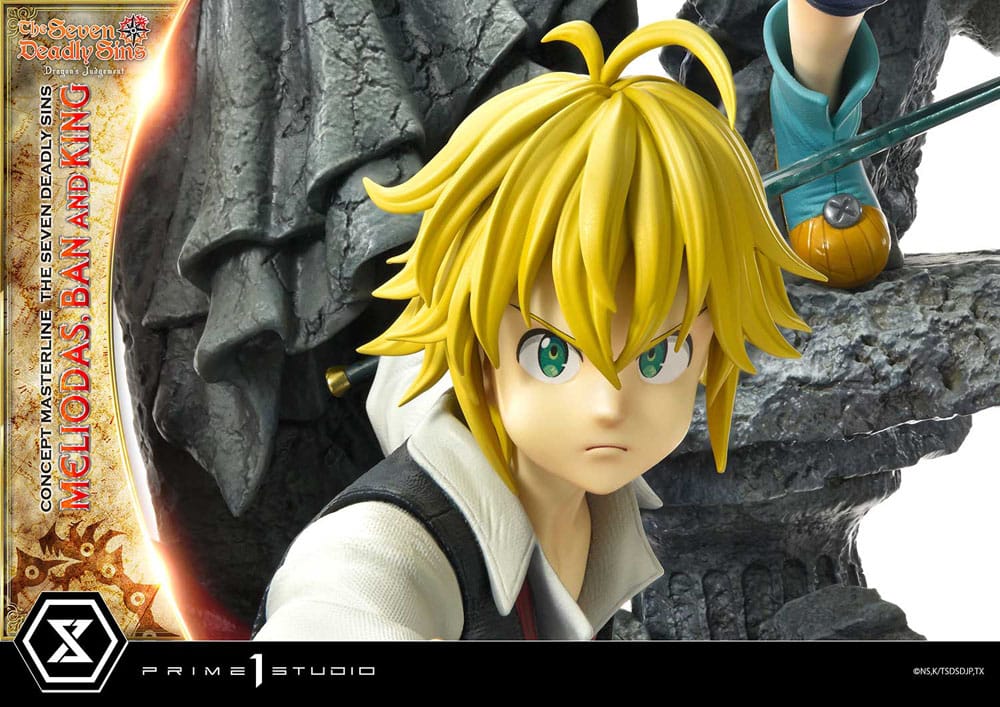Seven Deadly Sins Concept Masterline Series Estatua Meliodas, Ban and King 55 cm
