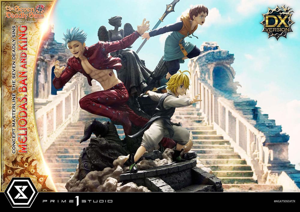Seven Deadly Sins Concept Masterline Series Estatua Meliodas, Ban and King Deluxe Version 55 cm