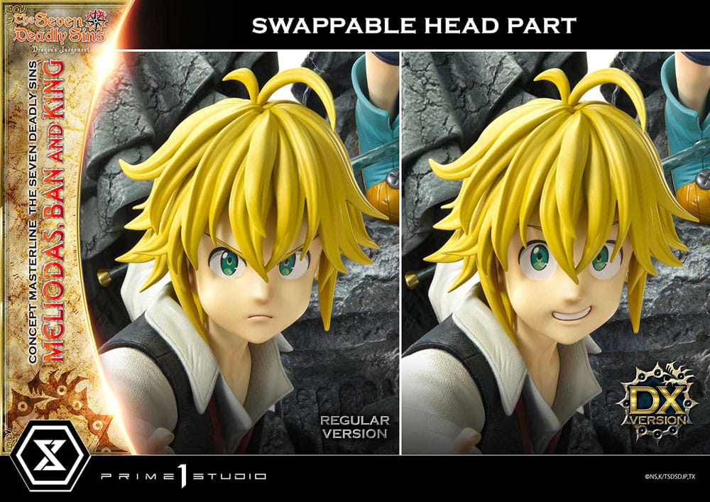 Seven Deadly Sins Concept Masterline Series Estatua Meliodas, Ban and King Deluxe Version 55 cm