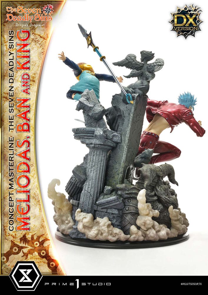 Seven Deadly Sins Concept Masterline Series Estatua Meliodas, Ban and King Deluxe Version 55 cm