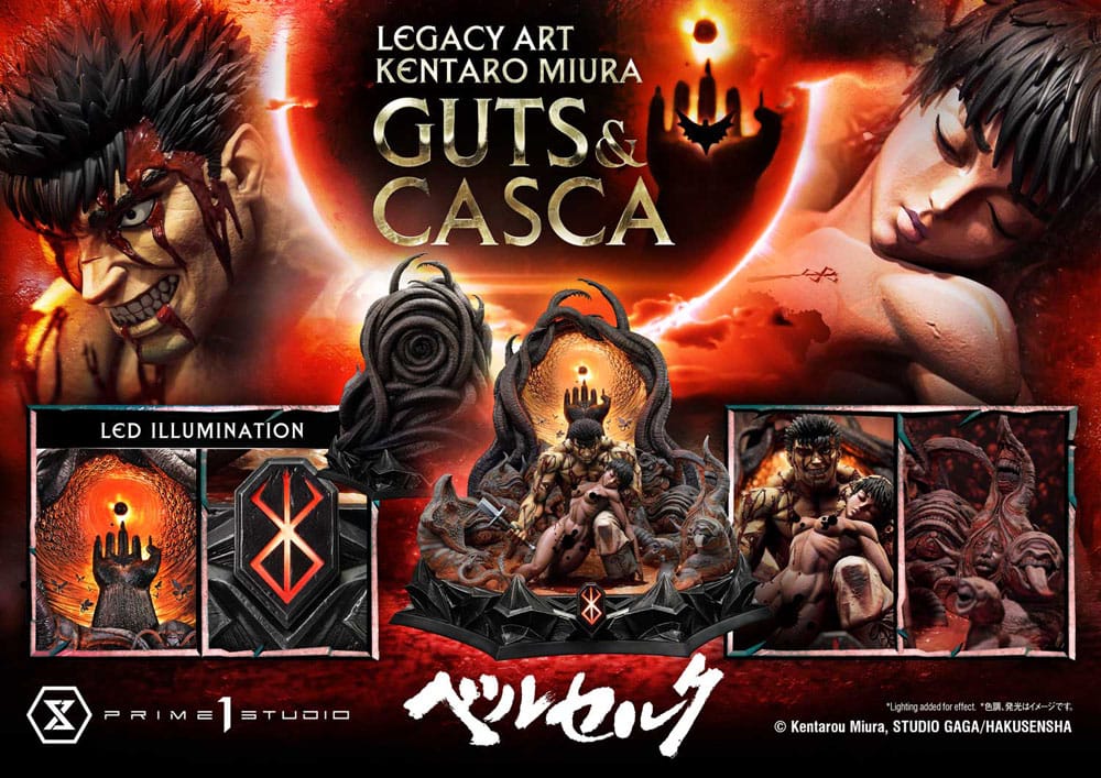 Berserk Estatua Legacy Art Kentaro Miura 1/4 Guts & Casca 72 cm - Z POP Toys