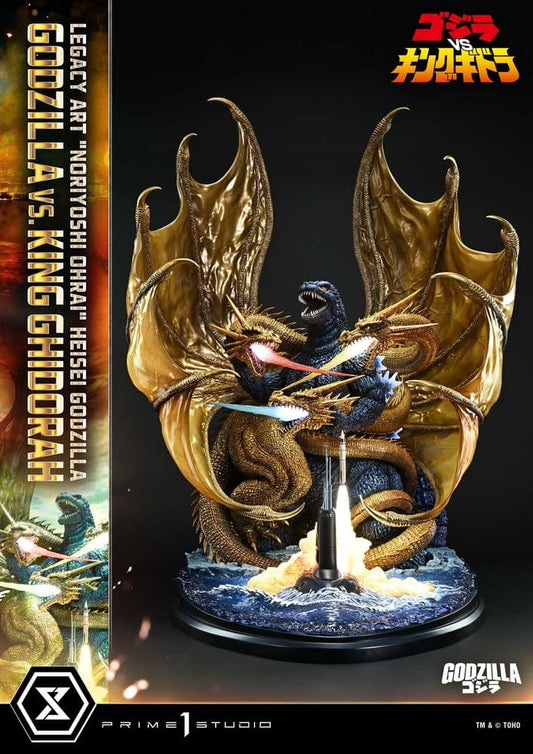 Godzilla Legacy Art "Noriyoshi Ohrai" Estatua Heisei Godzilla Godzilla vs. King Ghidorah Bonus Version 82 cm