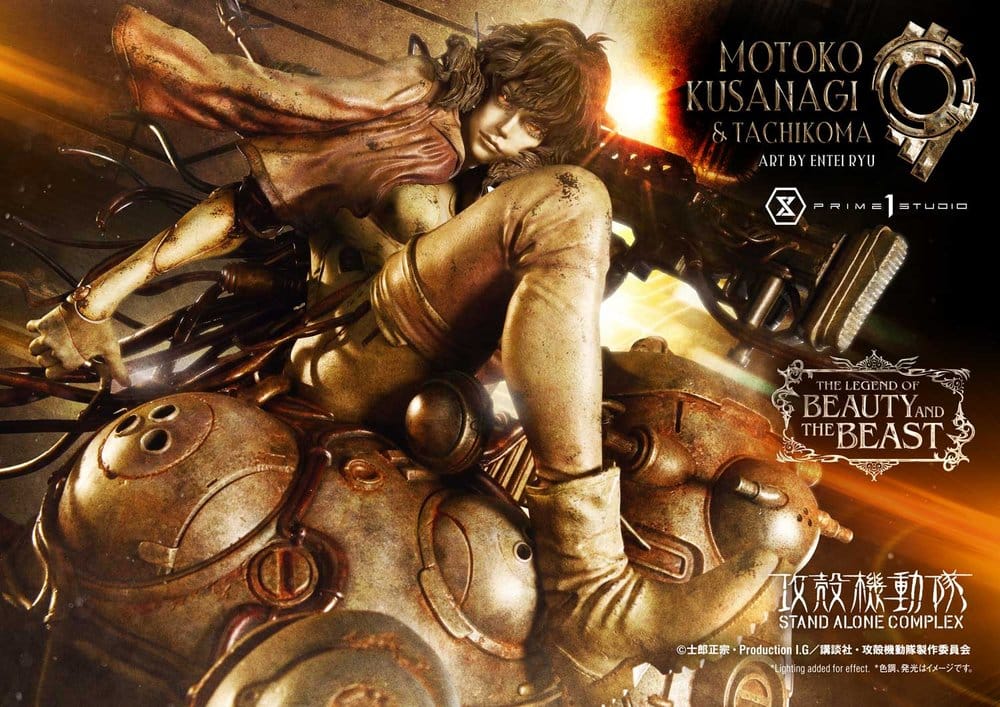 Ghost in the Shell Stand Alone Complex The Legend of Beauty and the Beast Estatua 1/4 Motoko Kusanagi & Tachikoma Art by Entei Ryu Bonus Version 53 cm