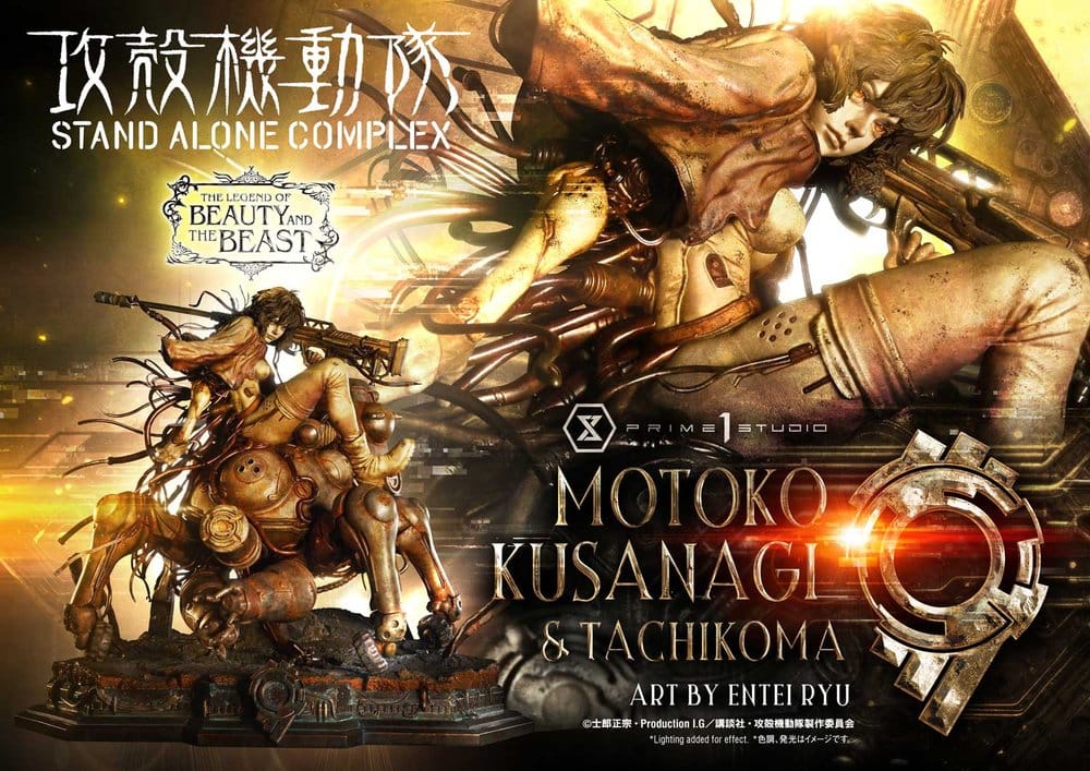 Ghost in the Shell Stand Alone Complex The Legend of Beauty and the Beast Estatua 1/4 Motoko Kusanagi & Tachikoma Art by Entei Ryu Bonus Version 53 cm