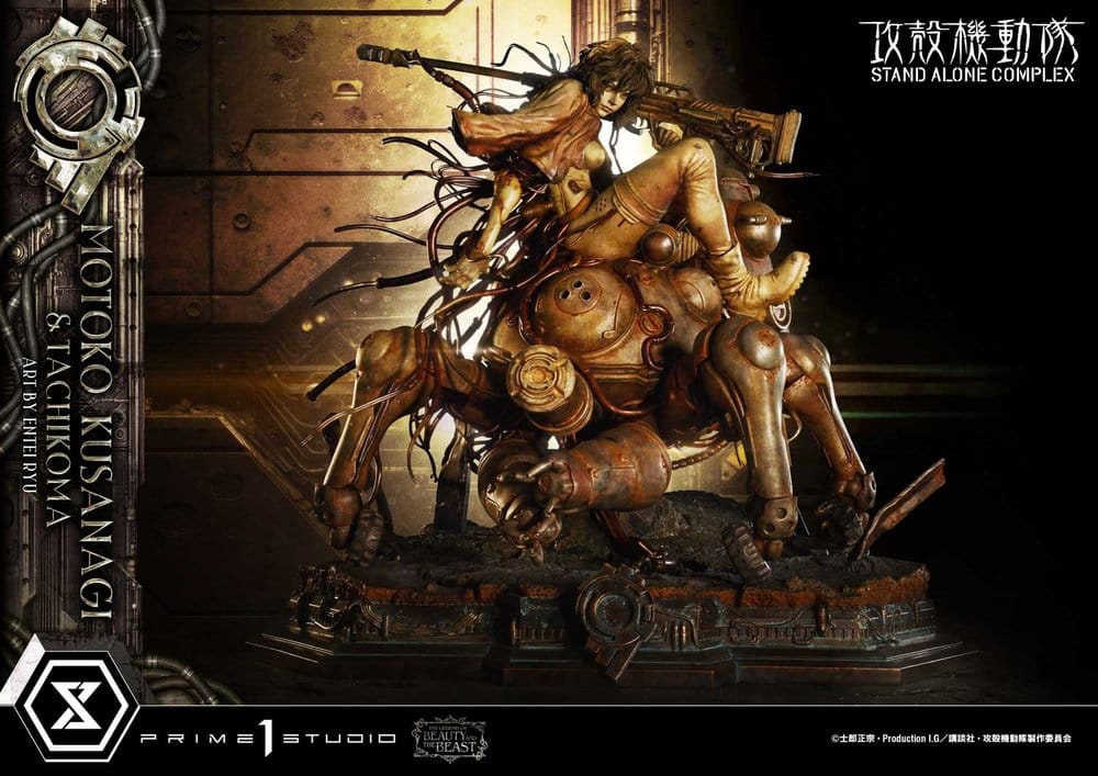 Ghost in the Shell Stand Alone Complex The Legend of Beauty and the Beast Estatua 1/4 Motoko Kusanagi & Tachikoma Art by Entei Ryu Bonus Version 53 cm