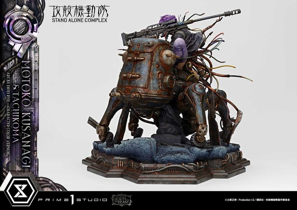 Ghost in the Shell Stand Alone Complex The Legend of Beauty and the Beast Estatua 1/4 Motoko Kusanagi & Tachikoma Character color Art by Entei Ryu Bonus Version 53 cm