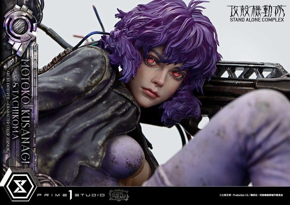 Ghost in the Shell Stand Alone Complex The Legend of Beauty and the Beast Estatua 1/4 Motoko Kusanagi & Tachikoma Character color Art by Entei Ryu Bonus Version 53 cm