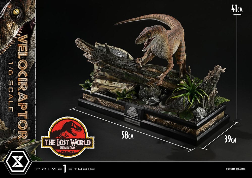 Jurassic Park II Estatua Legacy Museum Collection 1/6 Velociraptor 41 cm