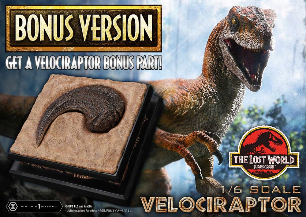 Jurassic Park II Estatua Legacy Museum Collection 1/6 Velociraptor Bonus Version 41 cm - Z POP Toys
