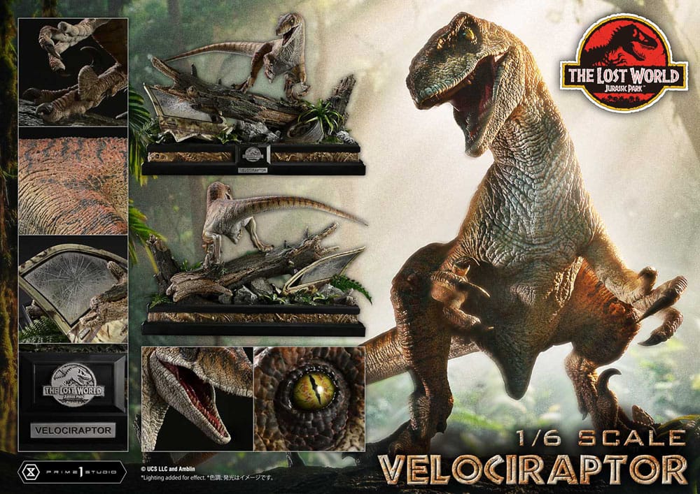 Jurassic Park II Estatua Legacy Museum Collection 1/6 Velociraptor Bonus Version 41 cm - Z POP Toys
