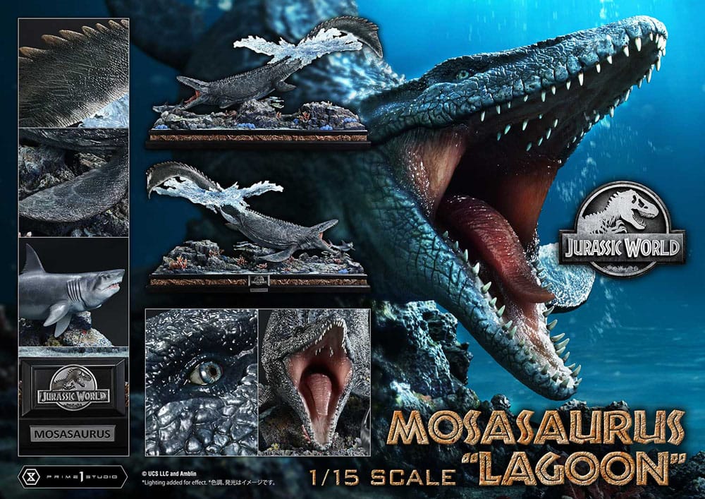 Jurassic World Estatua Legacy Museum Collection 1/15 Mosasaurus "Lagoon" Bonus Version 57 cm