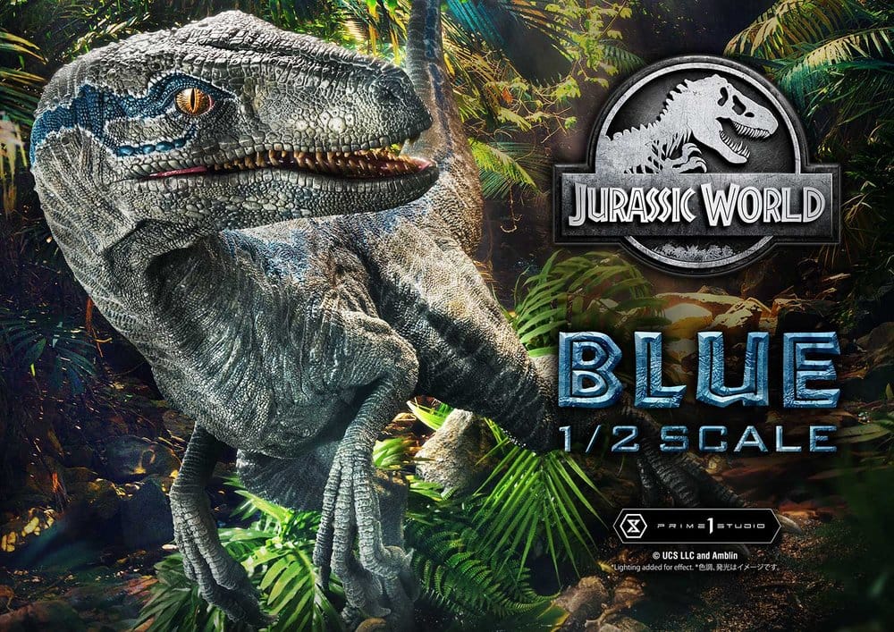 Jurassic World: Fallen Kingdom (Film) Estatua Legacy Museum Collection 1/2 Blue 88 cm