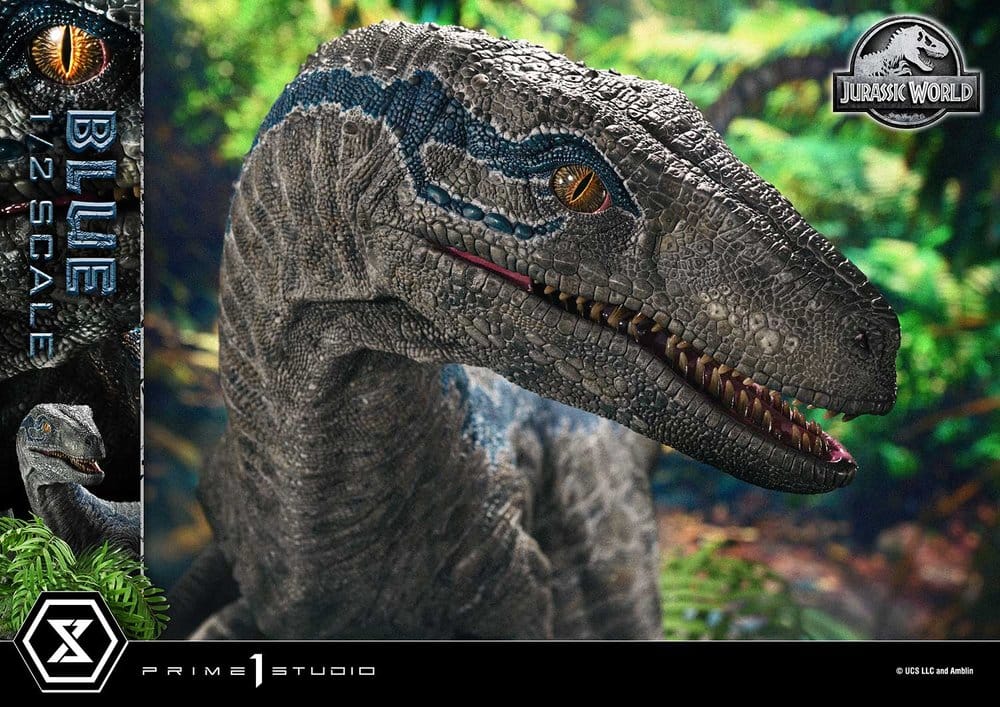 Jurassic World: Fallen Kingdom (Film) Estatua Legacy Museum Collection 1/2 Blue 88 cm