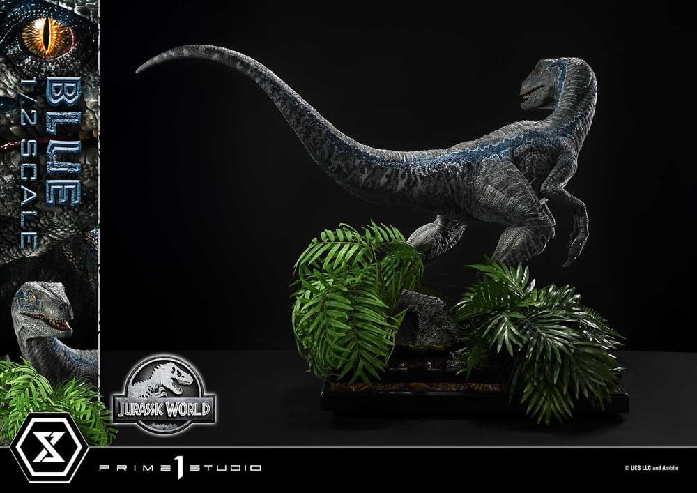 Jurassic World: Fallen Kingdom (Film) Estatua Legacy Museum Collection 1/2 Blue 88 cm