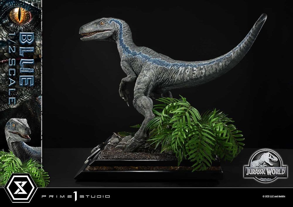 Jurassic World: Fallen Kingdom (Film) Estatua Legacy Museum Collection 1/2 Blue 88 cm