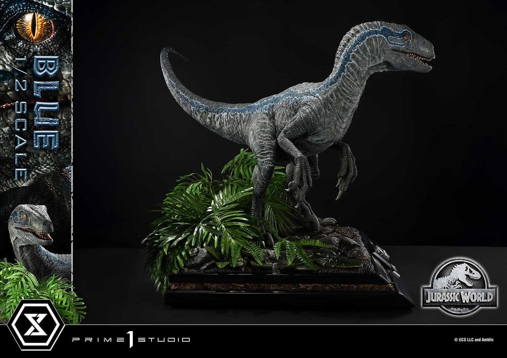 Jurassic World: Fallen Kingdom (Film) Estatua Legacy Museum Collection 1/2 Blue 88 cm