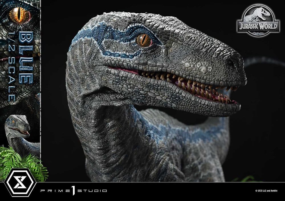 Jurassic World: Fallen Kingdom (Film) Estatua Legacy Museum Collection 1/2 Blue 88 cm