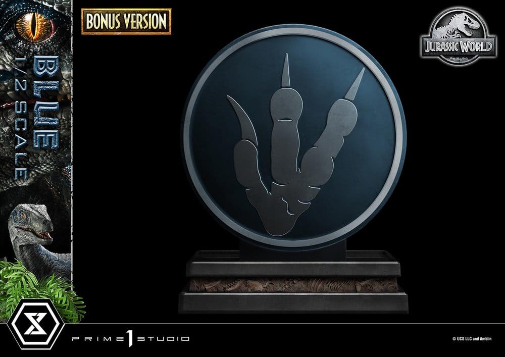 Jurassic World: Fallen Kingdom (Film) Estatua Legacy Museum Collection 1/2 Blue Bonus Version 88 cm