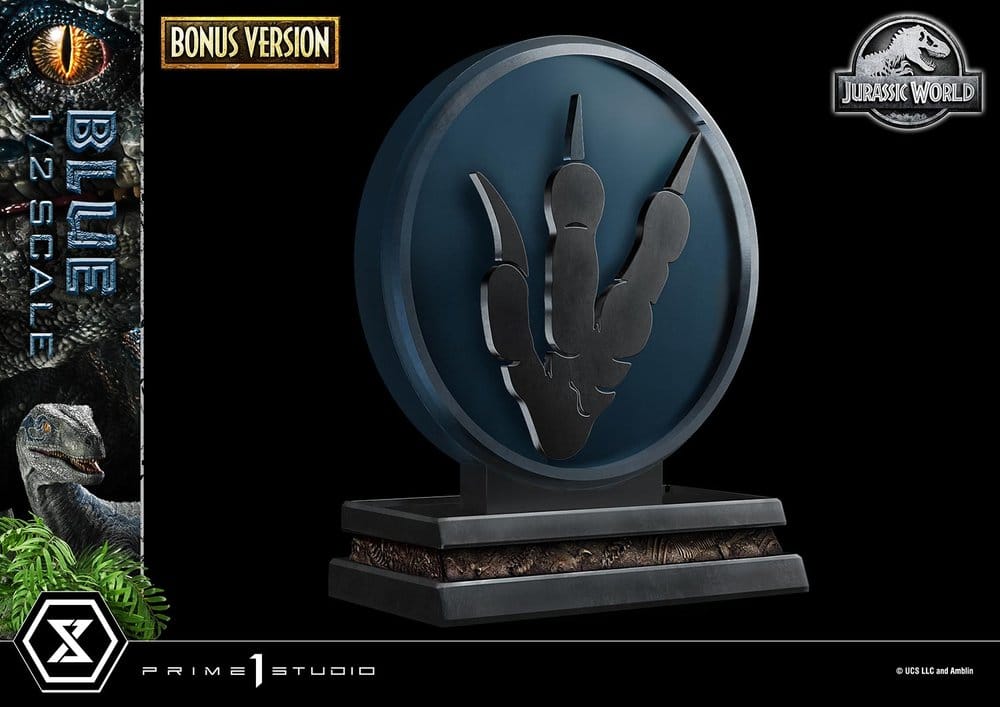 Jurassic World: Fallen Kingdom (Film) Estatua Legacy Museum Collection 1/2 Blue Bonus Version 88 cm
