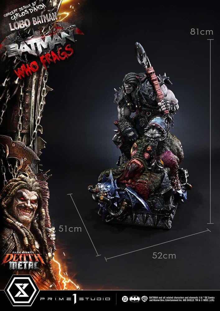 Dark Nights: Death Metal Museum Masterline Estatua 1/3 Lobo Batman: Batman Who Frags 81 cm