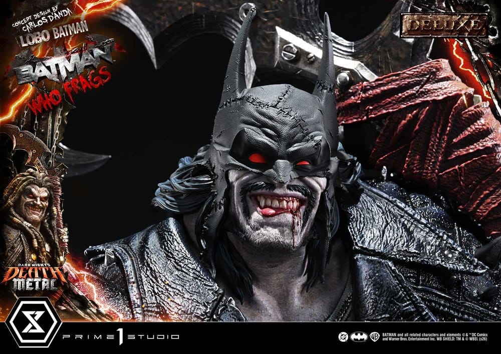Dark Nights: Death Metal Museum Masterline Estatua 1/3 Lobo Batman: Batman Who Frags Deluxe Version 81 cm