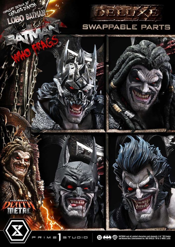 Dark Nights: Death Metal Museum Masterline Estatua 1/3 Lobo Batman: Batman Who Frags Deluxe Bonus Version 81 cm