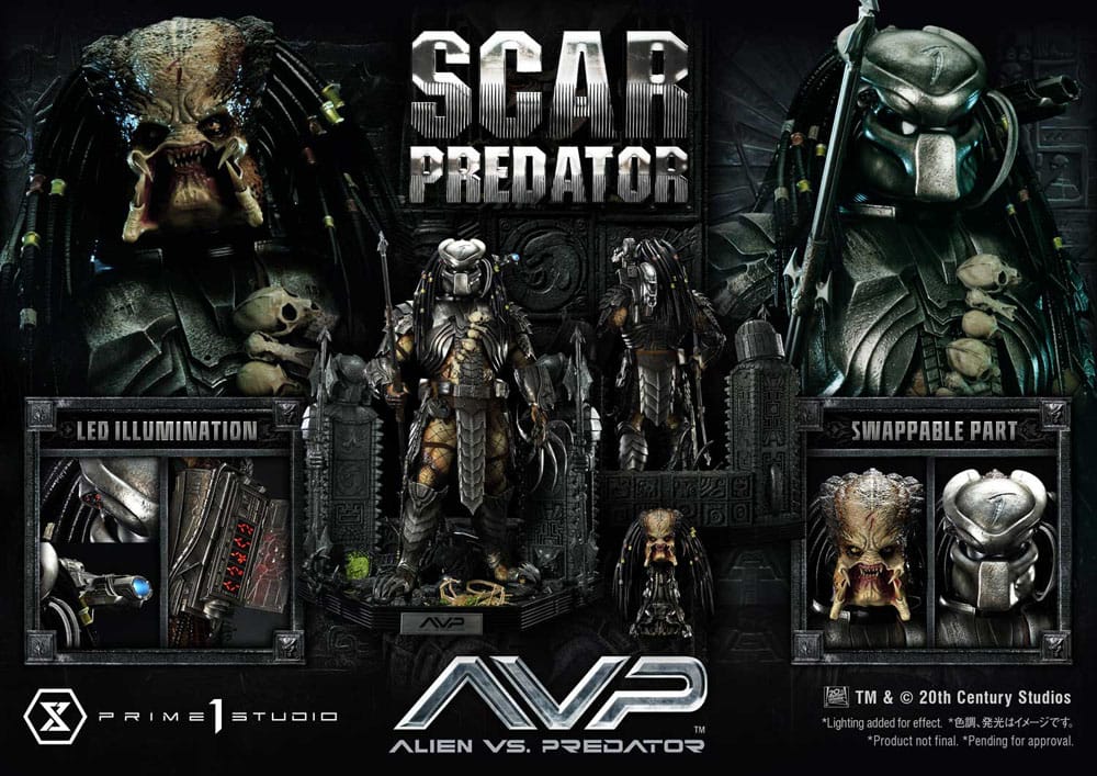 The Alien vs. Predator Estatua Museum Masterline Series 1/3 Scar Predator 93 cm - Z POP Toys