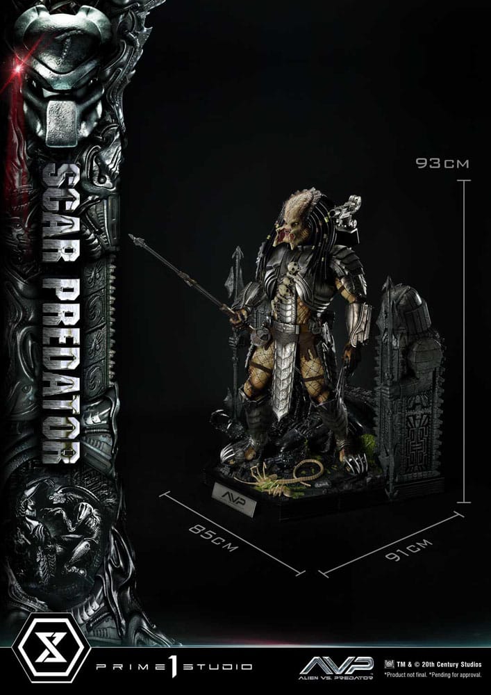 The Alien vs. Predator Estatua Museum Masterline Series 1/3 Scar Predator 93 cm - Z POP Toys