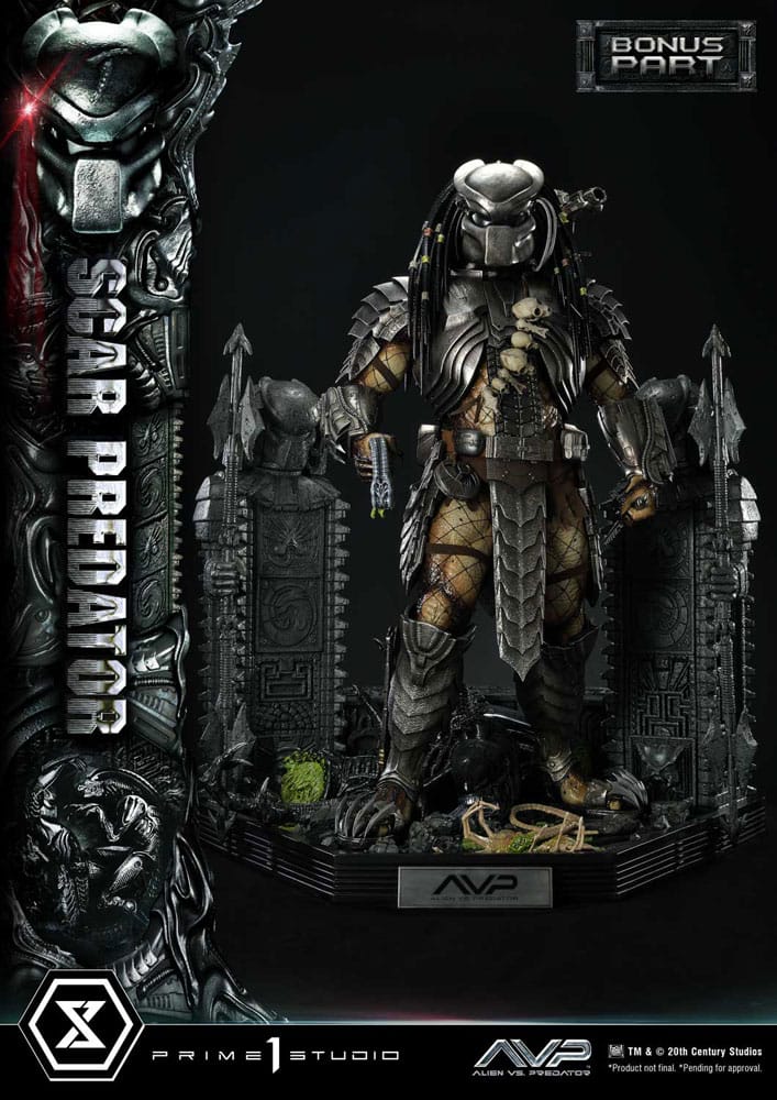 The Alien vs. Predator Estatua Museum Masterline Series 1/3 Scar Predator Deluxe Bonus Version 93 cm - Z POP Toys