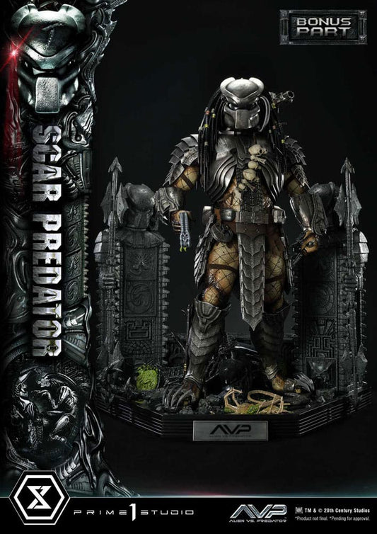 The Alien vs. Predator Estatua Museum Masterline Series 1/3 Scar Predator Deluxe Bonus Version 93 cm - Z POP Toys