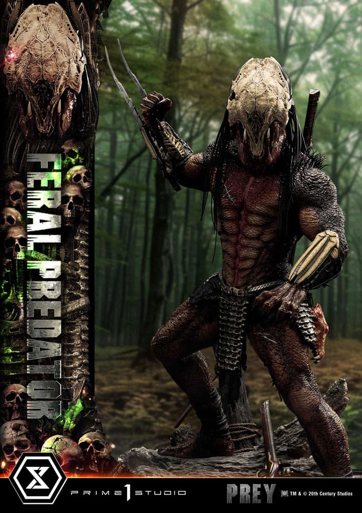 Prey (Movie) Estatua Museum Masterline Series 1/3 Feral Predator 89 cm - Z POP Toys