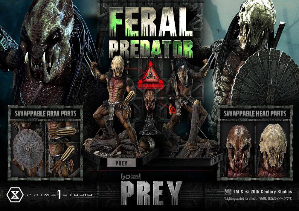 Prey (Movie) Estatua Museum Masterline Series 1/3 Feral Predator 89 cm - Z POP Toys