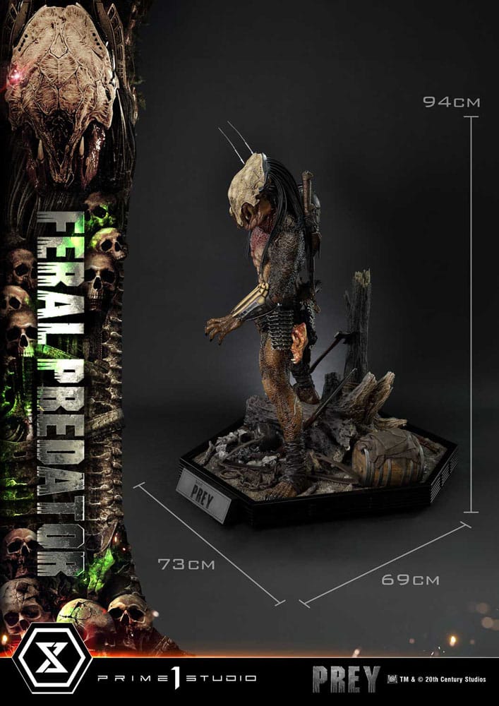 Prey (Movie) Estatua Museum Masterline Series 1/3 Feral Predator 89 cm - Z POP Toys