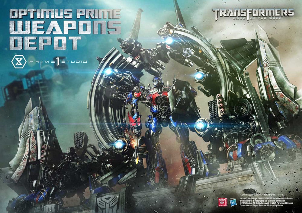 Transformers: Dark of the Moon (Film) Museum Masterline Estatua Optimus Prime Weapons Depot Bonus Version 127 cm - Z POP Toys