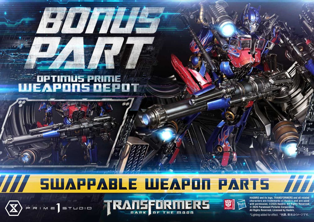 Transformers: Dark of the Moon (Film) Museum Masterline Estatua Optimus Prime Weapons Depot Bonus Version 127 cm - Z POP Toys
