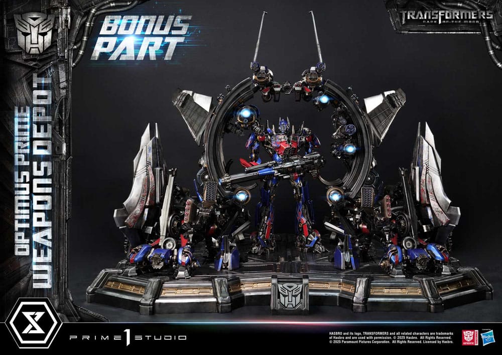 Transformers: Dark of the Moon (Film) Museum Masterline Estatua Optimus Prime Weapons Depot Bonus Version 127 cm - Z POP Toys
