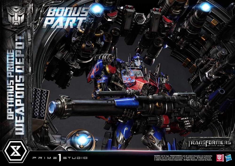 Transformers: Dark of the Moon (Film) Museum Masterline Estatua Optimus Prime Weapons Depot Bonus Version 127 cm - Z POP Toys