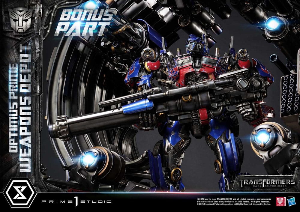 Transformers: Dark of the Moon (Film) Museum Masterline Estatua Optimus Prime Weapons Depot Bonus Version 127 cm - Z POP Toys