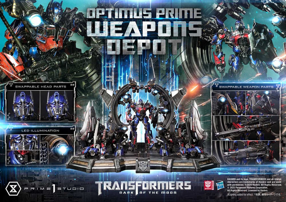 Transformers: Dark of the Moon (Film) Museum Masterline Estatua Optimus Prime Weapons Depot Bonus Version 127 cm - Z POP Toys